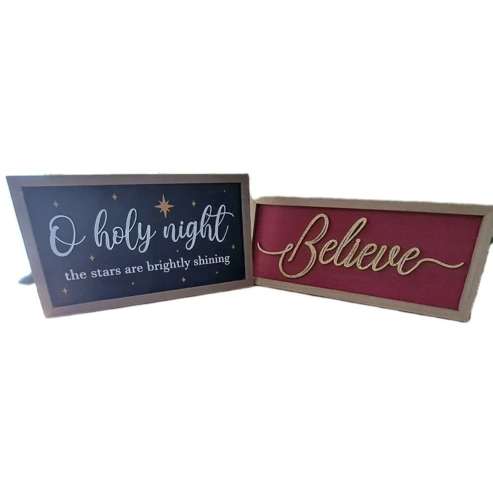 Lot of 2 Target Christmas Wall Plaques